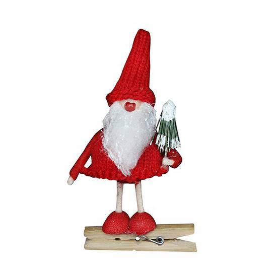 Scandi Santa on Peg 12cm